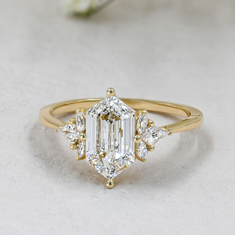 Lalilique 2ct Elongated Hexagon