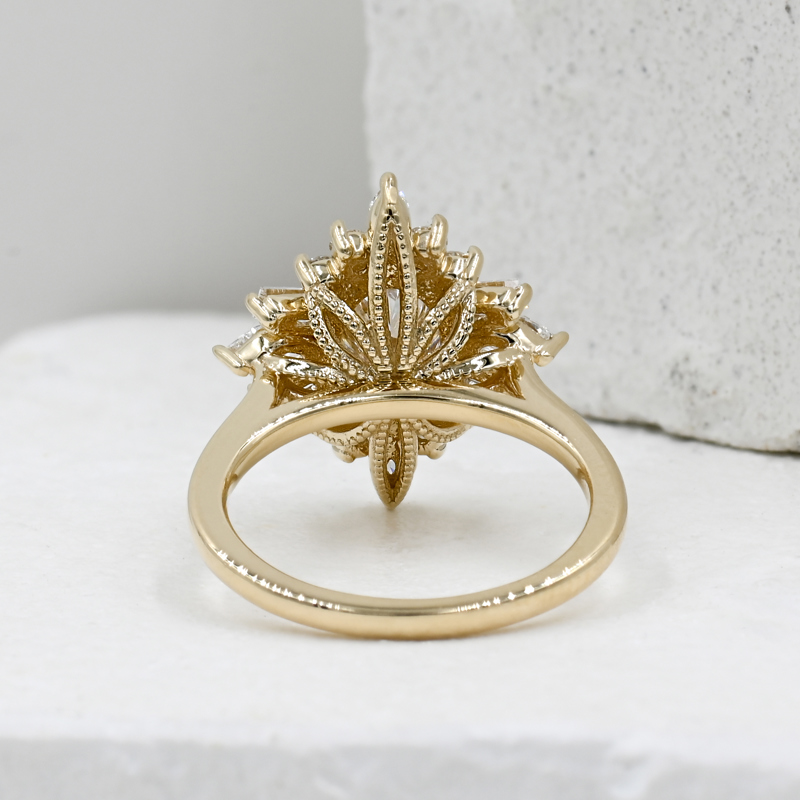 Lotus Halo 1-1/2ct Oval