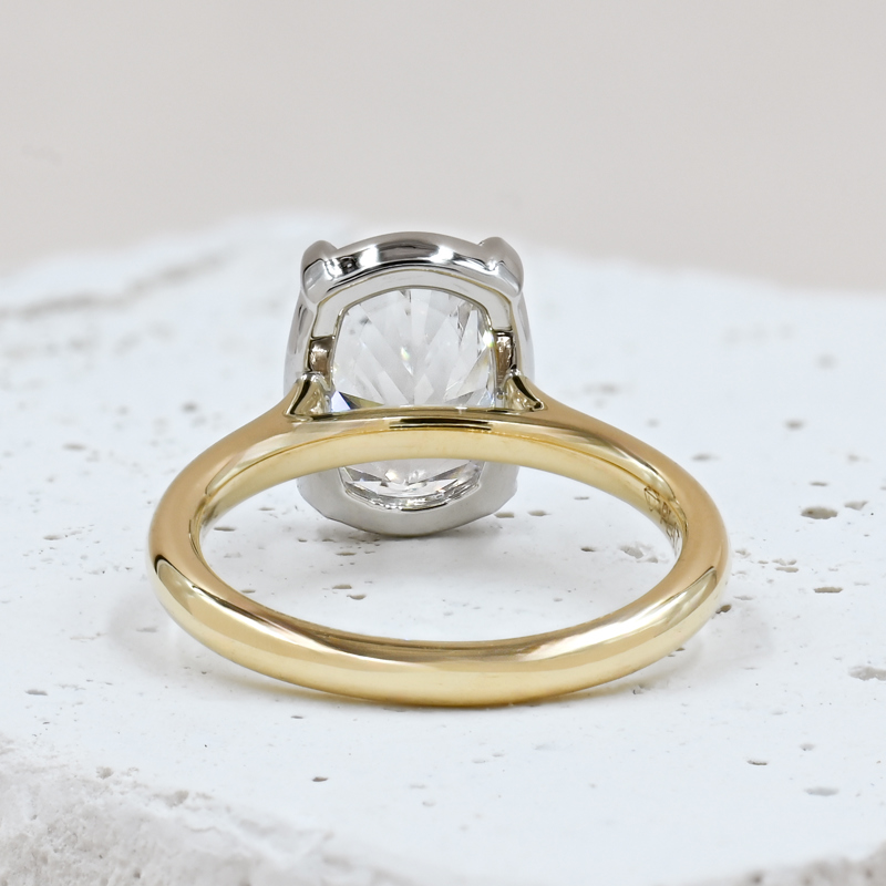 Two Tone Custom Allure 1-1/2ct Cushion