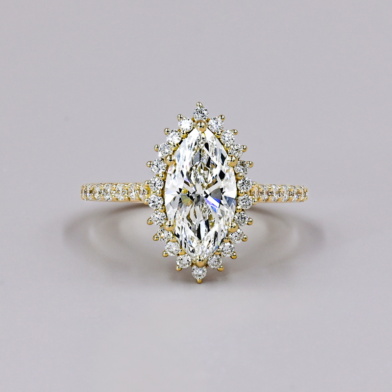 Floating 2ct Marquise Halo