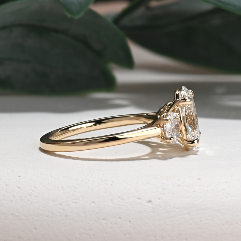 Three Stone 2 ct Oval Ring