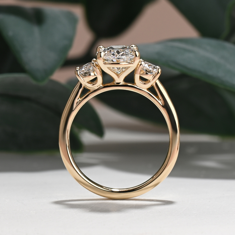 Three Stone 2 ct Oval Ring