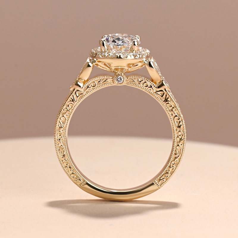 Ornate Filigree Nature Inspired 1-1/4ct Oval