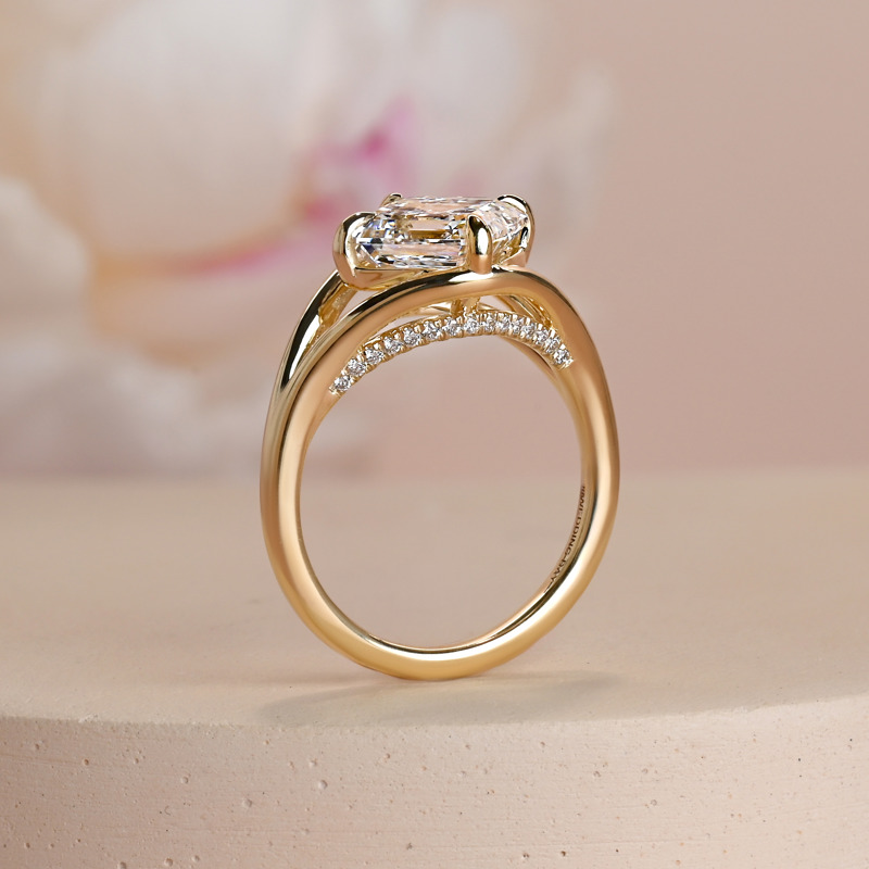 Modern Split Asscher 3ct Ring