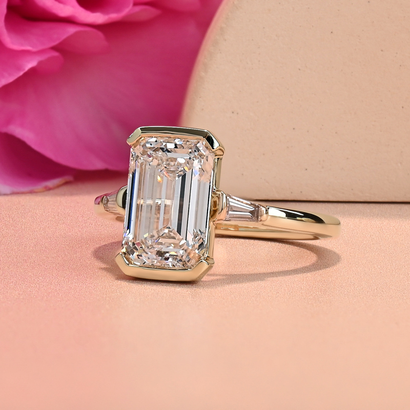 Deco Baguette 2-3/4ct  Emerald Ring