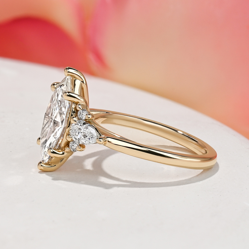 Custom 2ct Marquise Engagement Ring