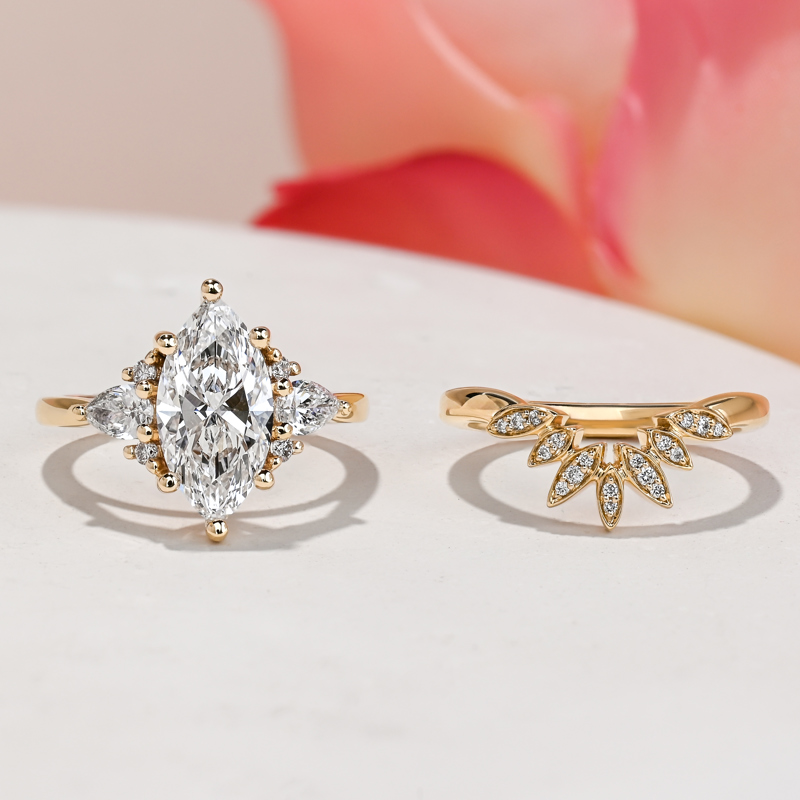 Custom 2ct Marquise Engagement Ring