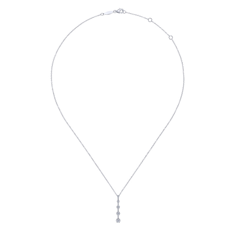 Sterling Silver 1/4ctw Lab Grown Diamond Journey Pendant