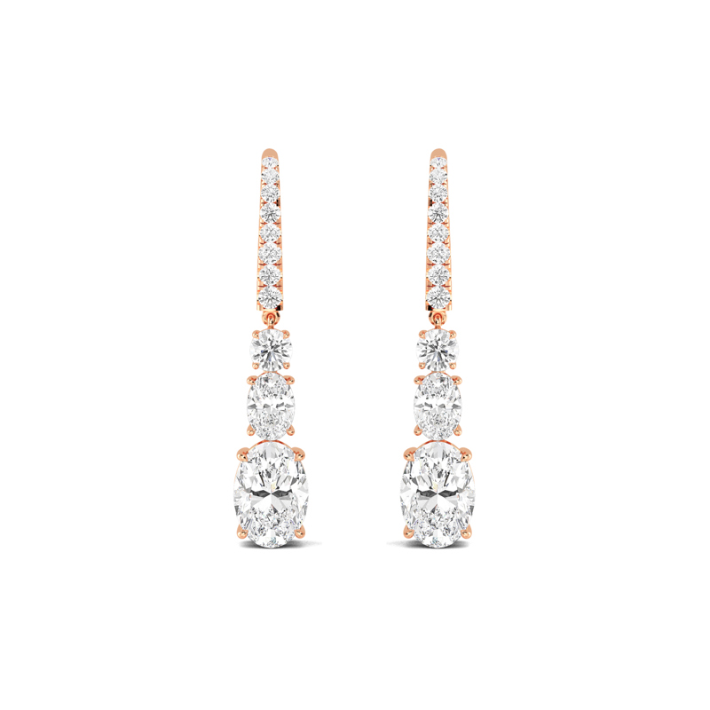 Rose Gold Luxury Oval Lab Grown Diamond Drop (5 3/4ctw)
