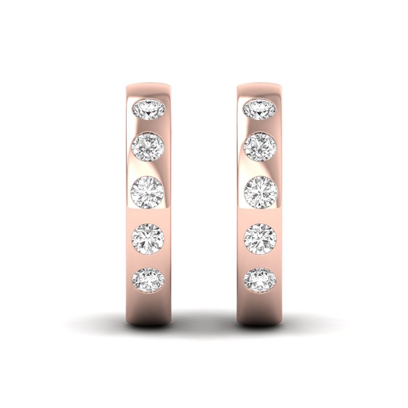 Rose Gold Marisol Huggie Earrings (1/2ctw)