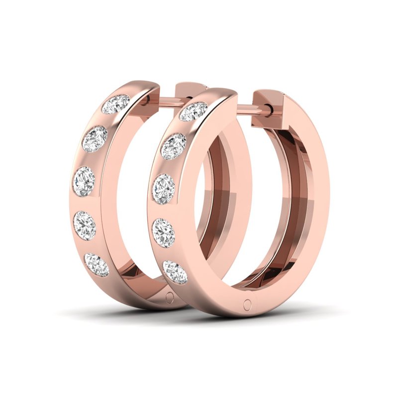 Rose Gold Marisol Huggie Earrings (1/2ctw)