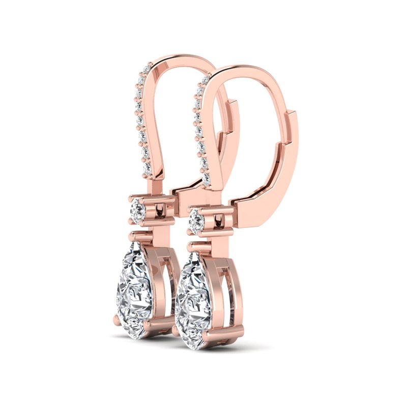 Rose Gold Dew Drop Earrings (3 1/2cctw)