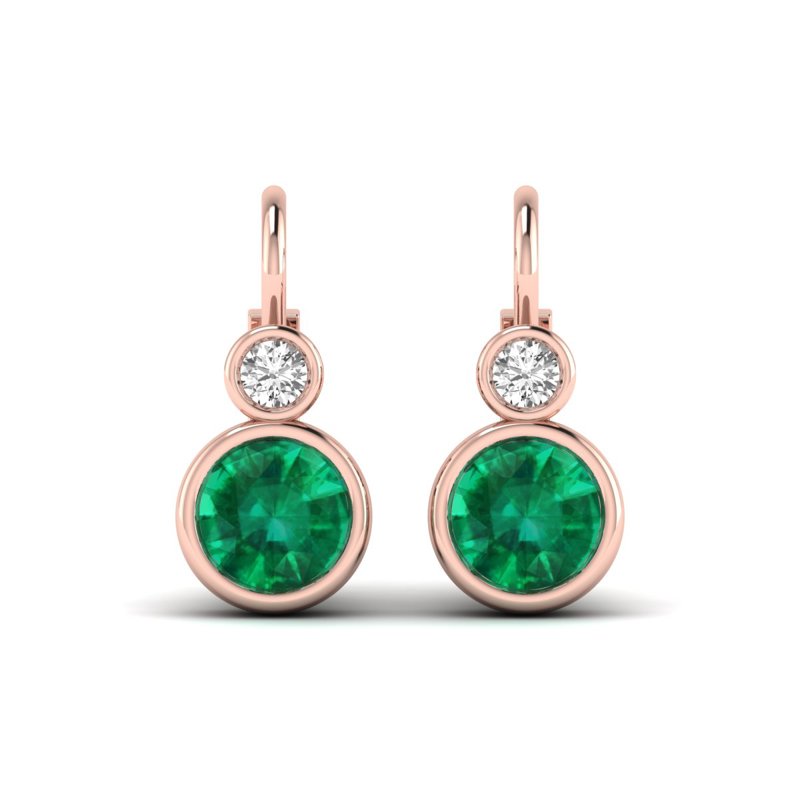 Liana Emerald & Diamond Drop (1/7ctw)