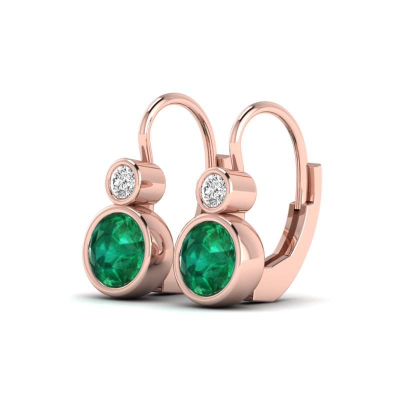 Liana Emerald & Diamond Drop (1/7ctw)