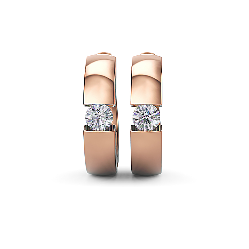 Rose Gold Luna Huggies (1/5ctw)