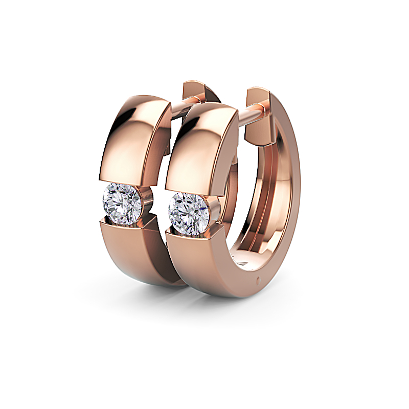 Rose Gold Luna Huggies (1/5ctw)