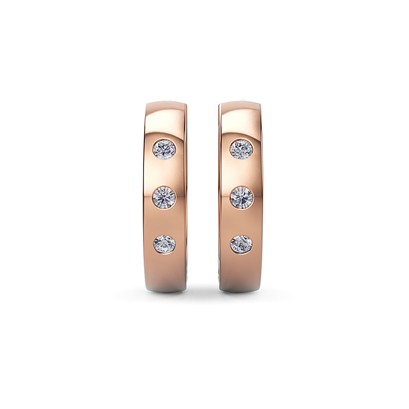 Rose Gold Stellar Dot Hoops