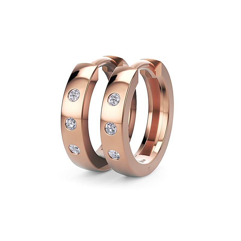 Rose Gold Stellar Dot Hoops