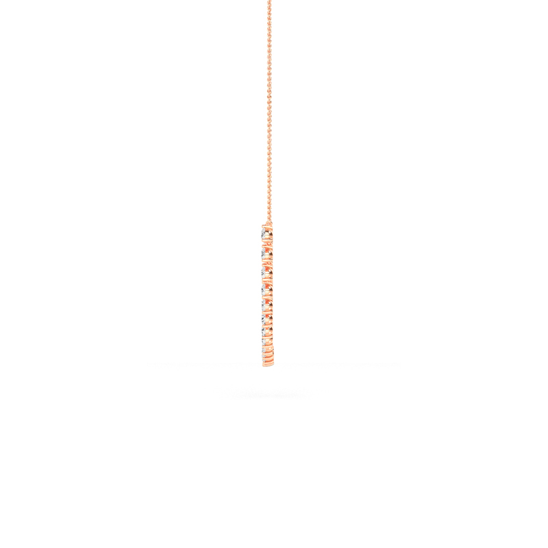Rose Gold Elegant Lab Grown Diamond Necklace (3 3/4ctw)