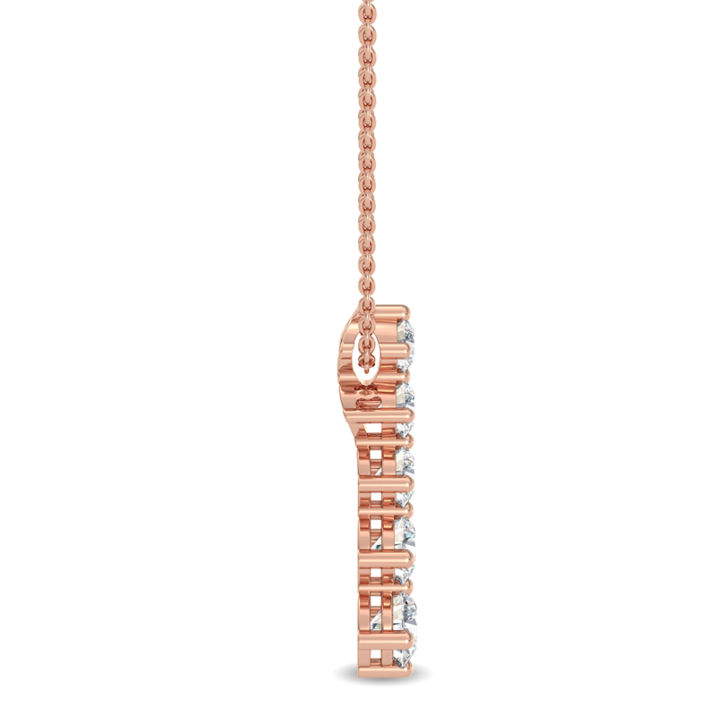 Rose Gold Lab Grown Diamond Five Stone Journey (1ctw)