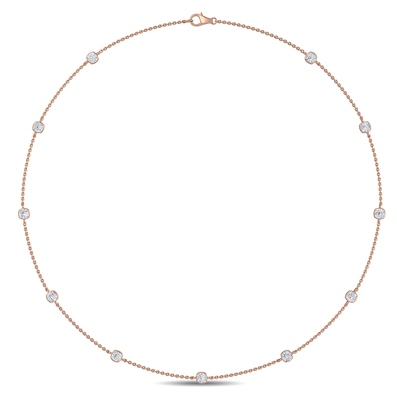 Rose Gold Cushion Lab Grown Diamonds by Yard (1ctw)