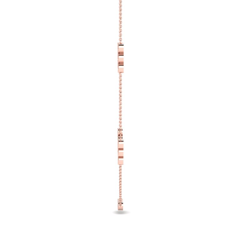 Rose Gold Luxury Station Round Necklace (1 1/2ctw)