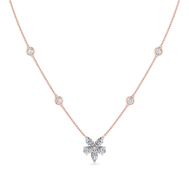 Rose Gold Bloom Couture Pendant (3ctw)
