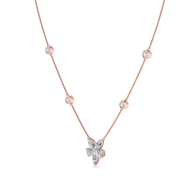Rose Gold Bloom Couture Pendant (3ctw)