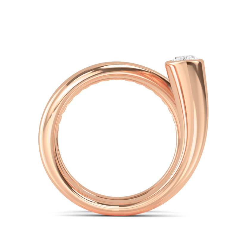 Rose Gold Bold Marquise Lab Grown Diamond Fashion Ring (3/4ctw)