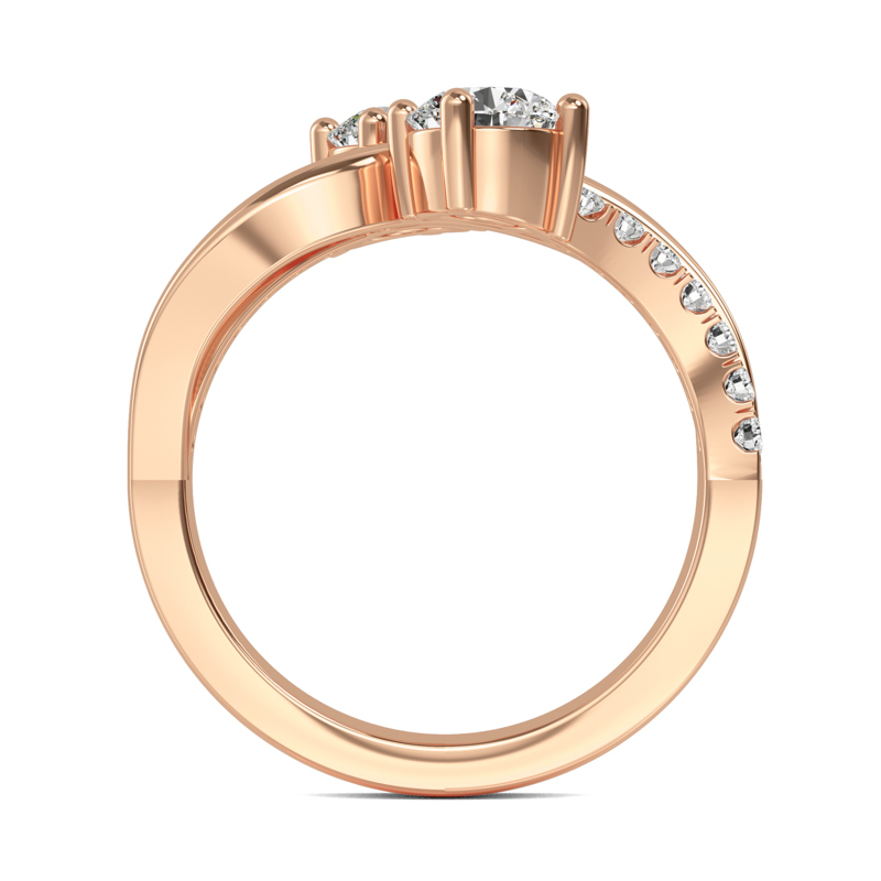 Rose Gold Lab Grown Diamond Darcy Round Mirror (1 1/4ctw)