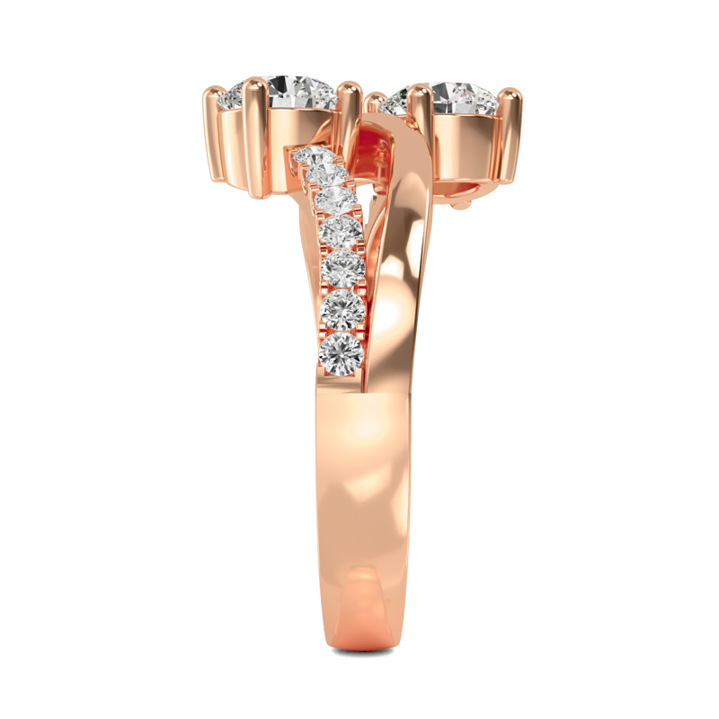 Rose Gold Lab Grown Diamond Darcy Round Mirror (1 1/4ctw)