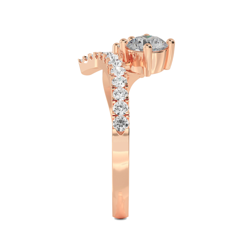 Rose Gold Lab Grown Diamond Darcy Round Wave (1 1/4ctw)