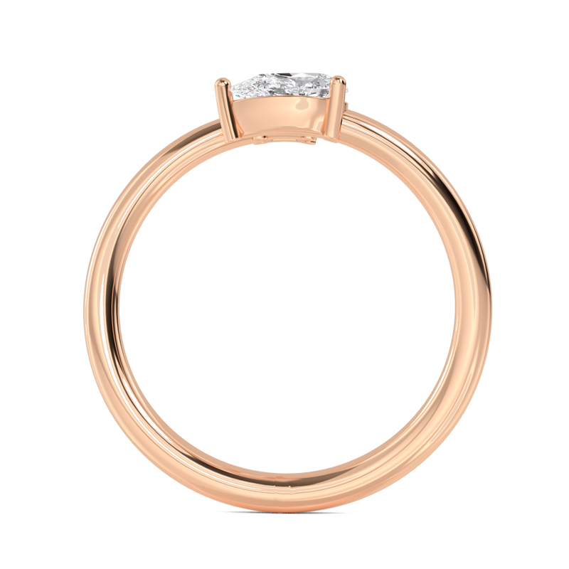 Rose Gold Lab Grown Diamond Petite Open Toi Et Moi (1/2ctw)