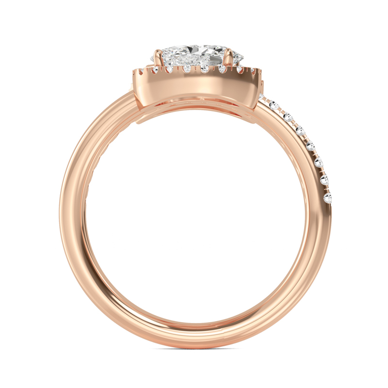 Rose Gold Toi Et Moi Lab Grown Diamond Halo (1 3/4ctw)