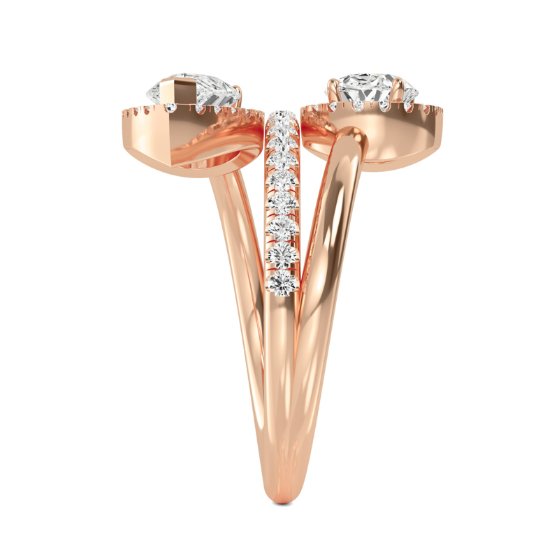 Rose Gold Toi Et Moi Lab Grown Diamond Halo (1 3/4ctw)