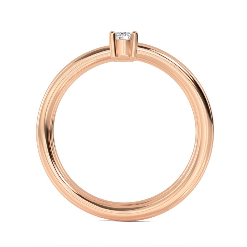 Rose Gold Tres Lab Grown Diamond Open Ring (3/8ctw)