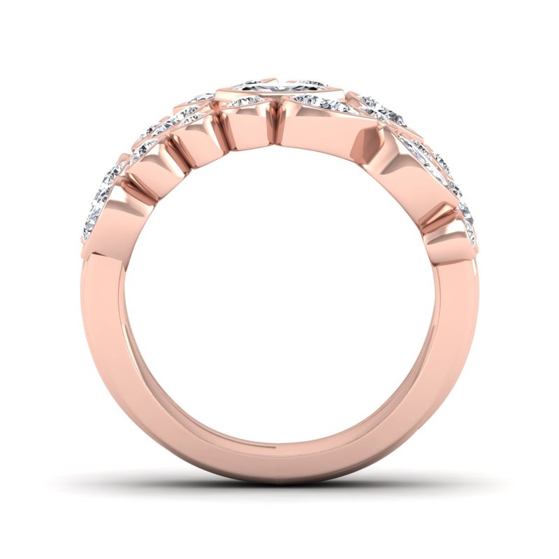 Rose Gold Pascal Wide Band (1 1/2ctw)