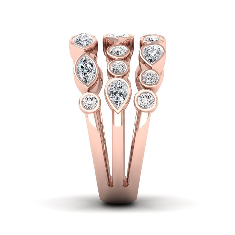 Rose Gold Pascal Wide Band (1 1/2ctw)