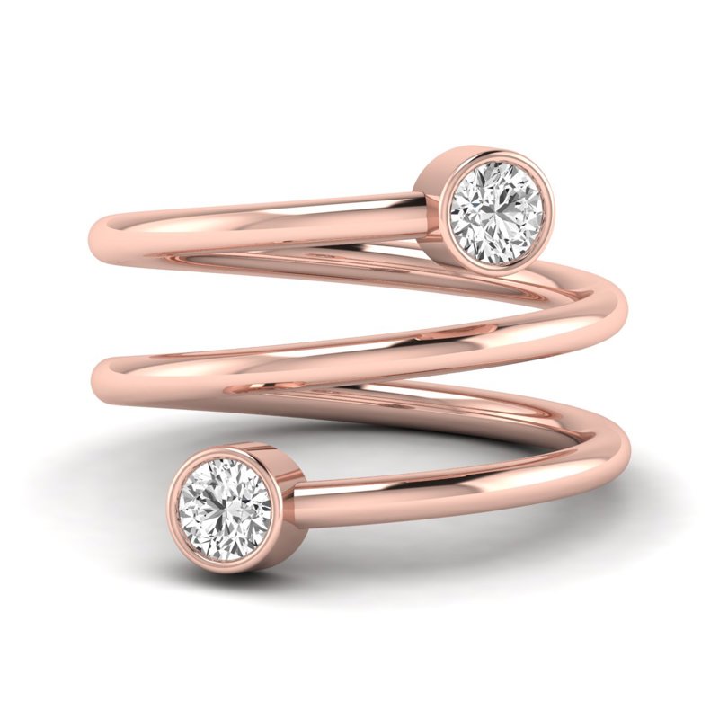 Rose Gold Emberly Toi Et Moi Ring