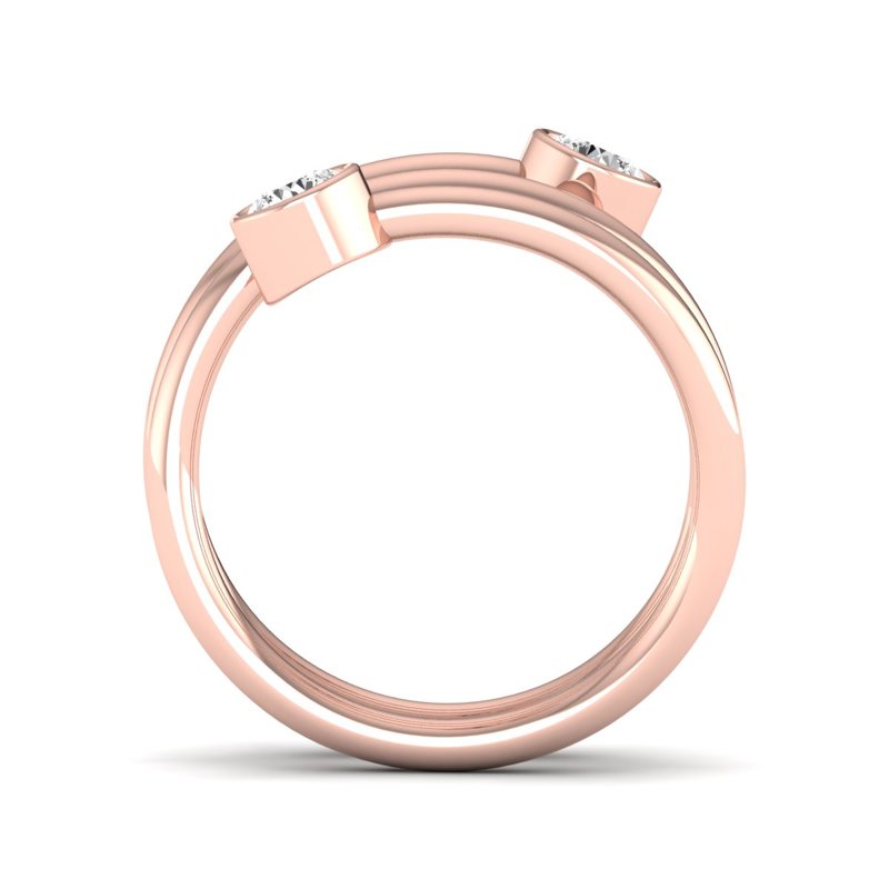 Rose Gold Emberly Toi Et Moi Ring