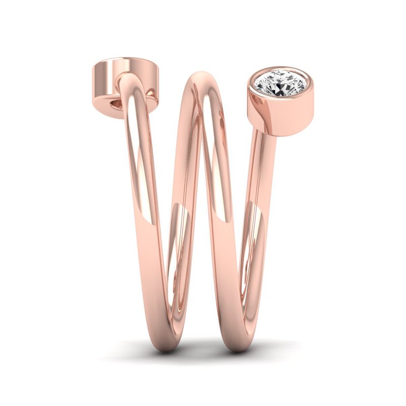 Rose Gold Emberly Toi Et Moi Ring