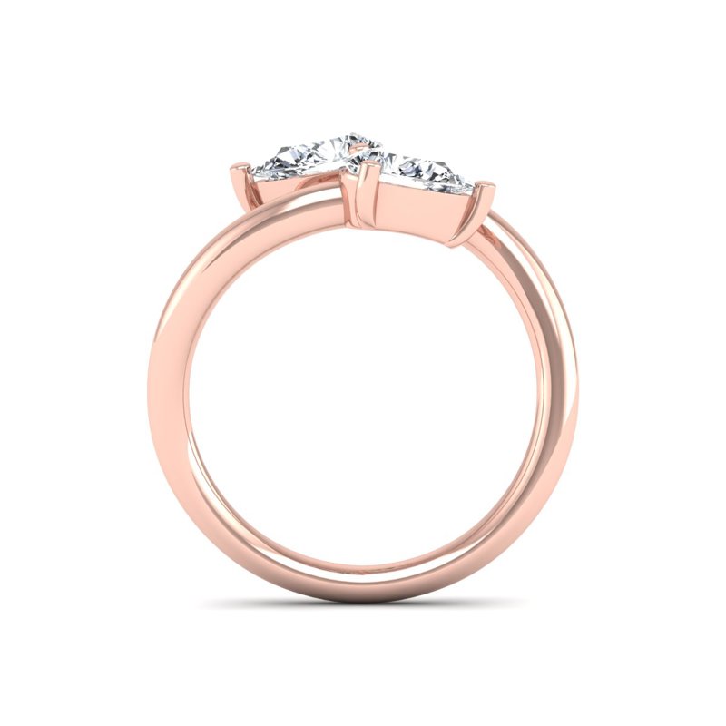 Rose Gold Swirl Pear Twist (1ctw)
