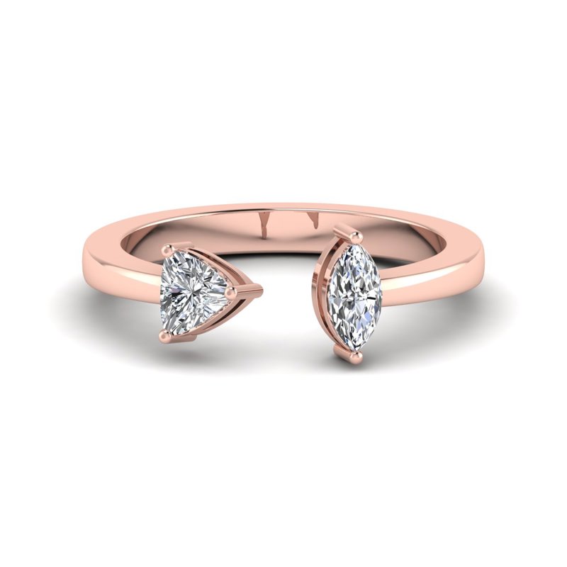 Rose Gold Ensley Open Ring (1/2ctw)