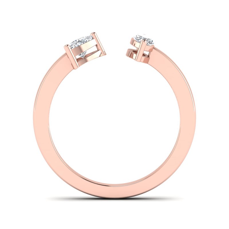 Rose Gold Ensley Open Ring (1/2ctw)