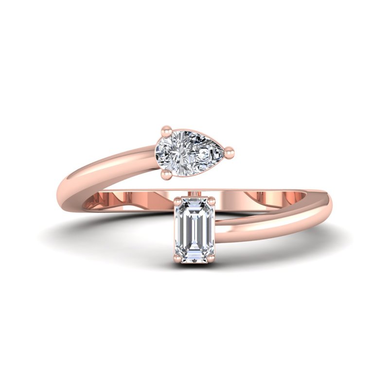 Rose Gold Lee Toi Et Moi Ring