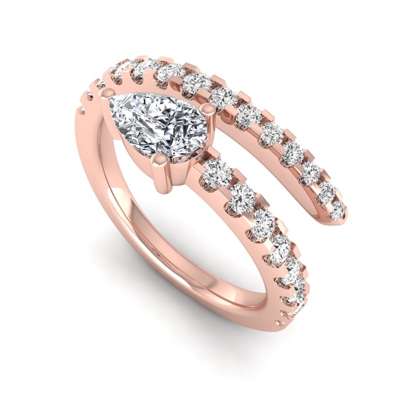 Rose Gold Alaia Twist Pear (1ctw)