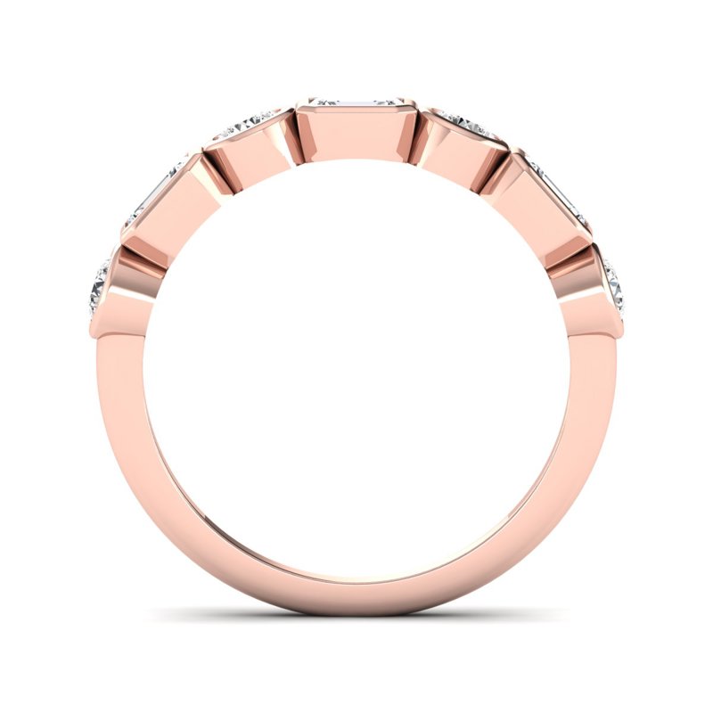 Rose Gold Frances Emerald & Oval (9/10ctw)