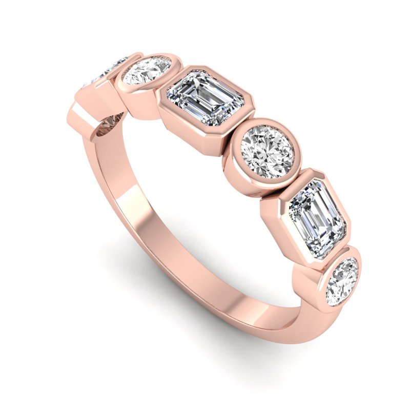 Rose Gold Frances Emerald & Oval (9/10ctw)