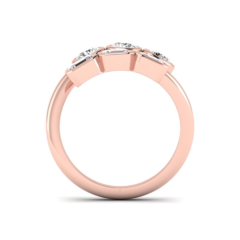 Rose Gold Tiaga Twist Bezel Ring (1 3/8ctw)