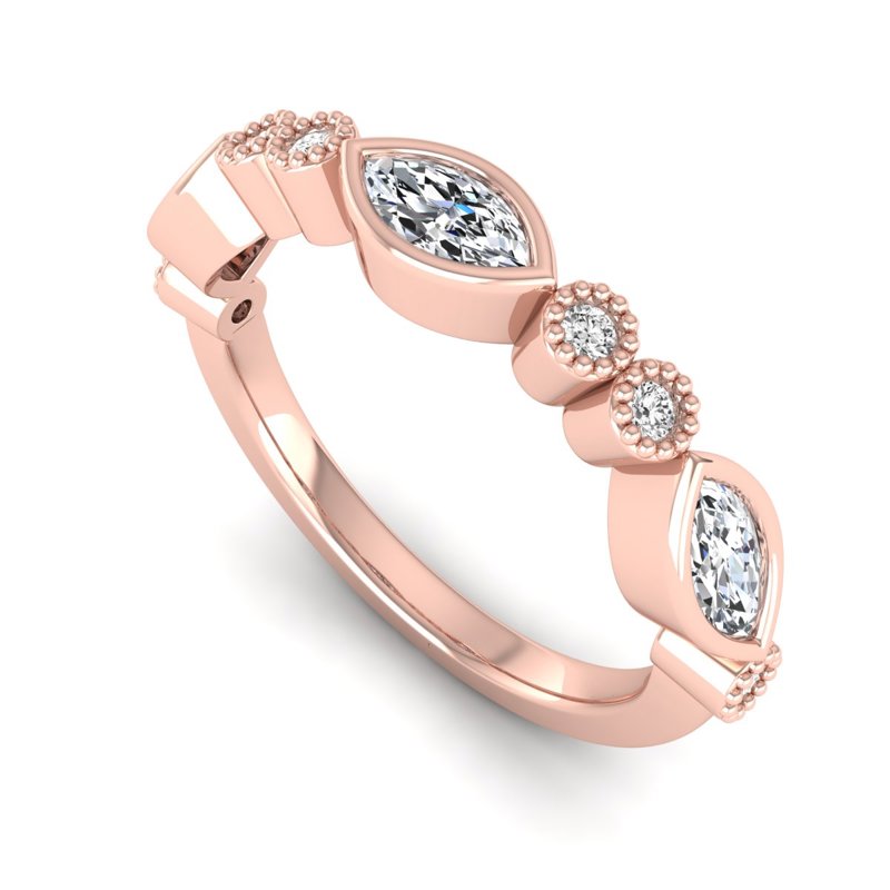 Rose Gold Adley Band (5/8ctw)